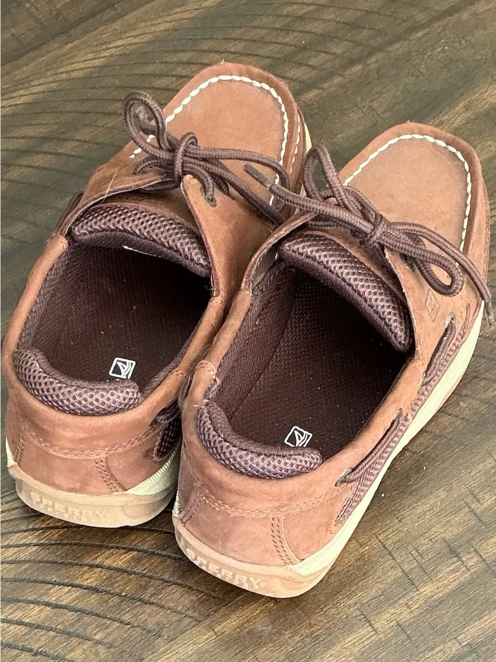 Sperry Kids Brown Leather Boat Shoes - Classic Lace-Up